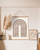 plakaty Plakat modern, beżowa tęcza, modern, boho plakat 1