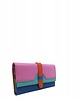 portfele damskie Portfel damski skórzany ze skrawków kolorowy przegródki na karty OLIVKA 1