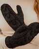 rękawiczki damskie Czarne rękawiczki wełniane z jednym palcem w warkocze 3