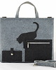 torby XXL Duża Szara Torebka - Laptopówka z Kotem 4