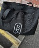 torby XXL Torba typu Shopper Bag czarna pikowana z haftem large size 7