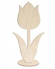 klocki i zabawki drewniane Tulipan drewniany Figurka ze sklejki 25cm Kwiatek do malowania ozdabiania 1