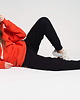 bluzy męskie Bluza dresowa z kapturem unisex pomarańczowa Suwałki - Rozmiar: XS 3