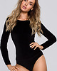 body damskie Welurowe body-czarne(M-567) 2