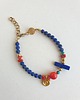 bransoletki z kamieni naturalnych Bransoletka  HATHOR  lapis lazuli, koral, turkus mosiądz 2