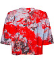 t-shirt damskie DR.CROW T-shirt Krótki CROP Marble Red 1