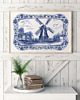 grafiki i ilustracje PLAKAT grafika Delft wiatrak holenderski do kuchni 1