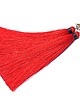 kolczyki chwosty Kolczyki chwosty Maxi boho /red - emerald/ długie 5
