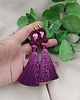 kolczyki soutache Kolczyki chwosty jagodowe bakłażanowe wrzosowe śliwkowe 2