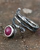 pierścionki srebrne Pierścionek Rubin - srebrny 3
