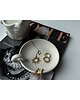 pierścionki złote Pierścionek z różowego złota z perłą White SWAROVSKI CRYSTAL 3