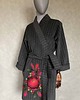 płaszcze damskie Kimono płaszcz wełna kwietny wzór. 4