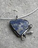 srebrne naszyjniki Surowy lapis lazuli    - naszyjnik 4