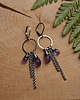 kolczyki wire wrapping Kolczyki koła z ametystami wire wrapping 2