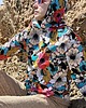 bluza z kapturem damska Bluza kwiaty z czarnym akcentem 2