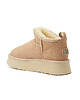 botki damskie Cosy Ultra Short Platform beżowe 2