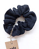 gumki do włosów 100% len, gumka/scrunchie, czerń 4