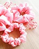 gumki do włosów Scrunchie gumka do włosów Marshmallow jedwabna na prezent pudrowy róż S,M,L 3