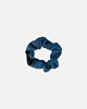gumki do włosów Scrunchie gumka frotka wąska niebieska z czarnym 1