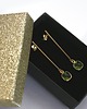 kolczyki pozłacane Eleganckie kolczyki pozłacane Peridot 1