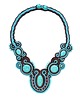 kolie Turkus i brąz- naszyjnik soutache 3