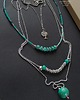 naszyjniki - inne Turkusowy naszyjnik 3w1: kupujesz 1 masz 3 modne naszyjniki BOHO unikat handmade 4
