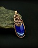 wisiory Wisiorek z niebieskim agatem  wire wrapping 2