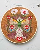 Ozdoby na ścianę Madame Butterfly brown, haft w tamborku 20 cm 8