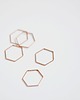 pierścionki złote Rose Gold Plated Hexagon Shape Ring 4