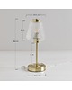 lampy stołowe Lampa Stołowa Złota ze Szklanym Kloszem Yulen 3