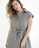 sukienki midi damskie Lniana Sukienka MARIGOLD true gray 1