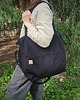 torby na ramię Lazy bag Pocket torba czarna bawełniana vegan 4