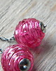 kolczyki wire wrapping Ażurowe kule  na łańcuszku - kolczyki 1