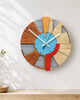 zegary Drewniany Zegar Ścienny DużyGeometryczny /48cm - Cichy Mechanizm 2
