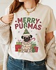 t-shirt damskie Koszulka  z nadrukiem MERRY PUGMAS 1