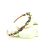 bransoletki wire wrapping Miedziana bransoleta mankietowa z agatami 9