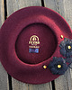 czapki damskie Wełniany beret - bordo 2