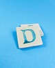 magnesy Ceramiczny magnes, niebieska literka D 1