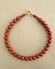 chokery Naszyjnik choker ROOTS jaspis czerwony kulki 12 mm 5