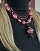 kolie Kwarc różowy, wiśniowy i turmalin. Naszyjnik unikatowy handmade PREZENT lux 4