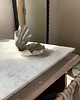 pojemniki na biżuterię Podstawka na Biżuterię Ceramiczna Muszla Skarbiec Pearl White 4