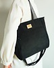 torby na ramię Torba T H E A Black - mały shopper, czarna zamszowa 5