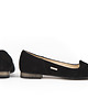 baleriny damskie SKÓRZANE BALERINKI ZAPATO 009  CZARNY WELUR 2