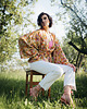 bluzki kimonowe damskie Kimono Yellow Flower SHORT 2