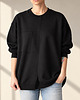 bluza bez kaptura damska Bluza damska 1 z 2 oversize z dużą kieszenią i surowym wykończeniem 4
