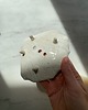 mydelniczki Ceramiczna Mydelniczka Handmade Muszelka Muszla Freckled White 4