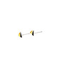 kolczyki srebrne Kolczyki srebrne TRI mini AMBER / glossy silver earrings 4