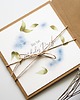 kartki scrapbooking Kartka na ślub rustykalna Niebieskie kwiaty i listki 2
