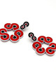 kolczyki soutache Awangardowe duże kolczyki - czarny czerwony 1