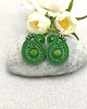 kolczyki soutache Mila kolczyki sutasz sztyfty zielone z kulkami agatu brazylijskiego 2